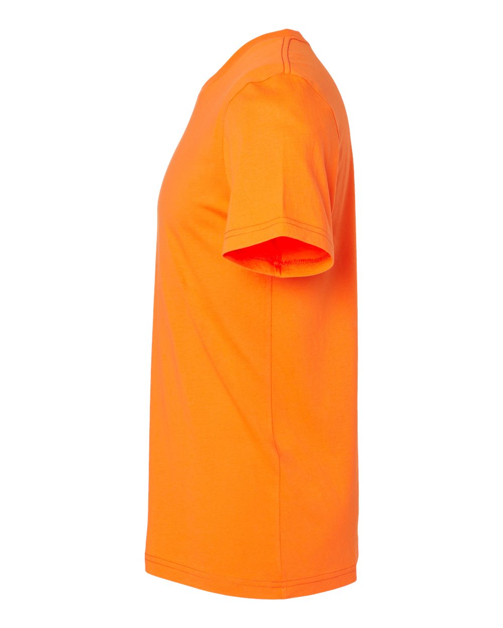 Left View of Neon Orange CVC Jersey Tee - 3001CVC