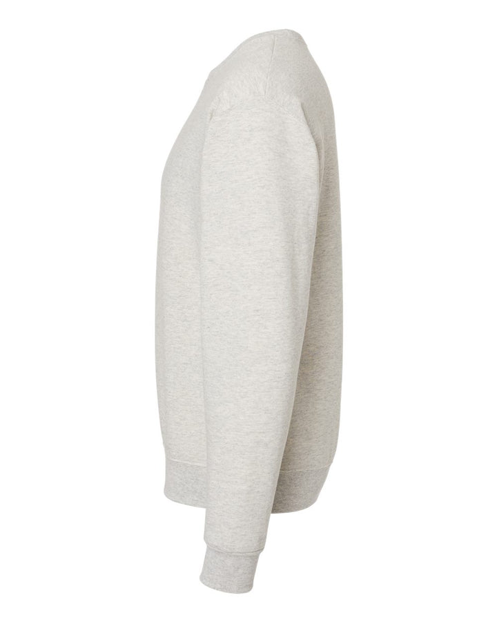 Left View of Oatmeal Heather NuBlend® Crewneck Sweatshirt - 562MR