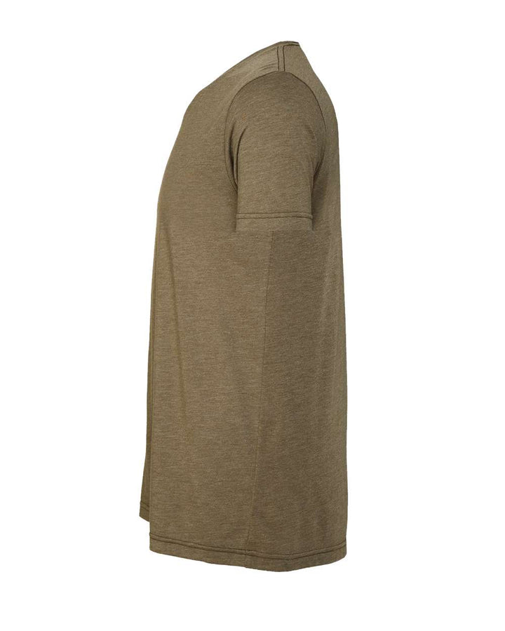 Left View of Olive Triblend Triblend Tee - 3413