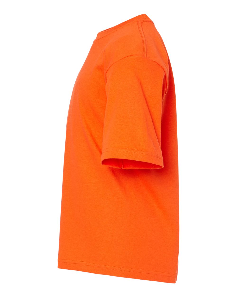 Left View of Orange Youth Gold Soft Touch T-Shirt - 4850