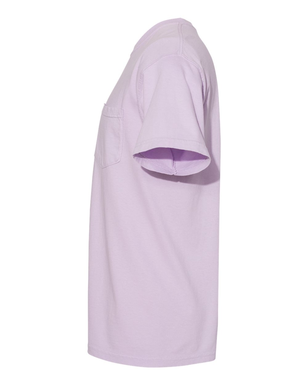 Left View of Orchid Garment-Dyed Heavyweight Pocket T-Shirt - 6030