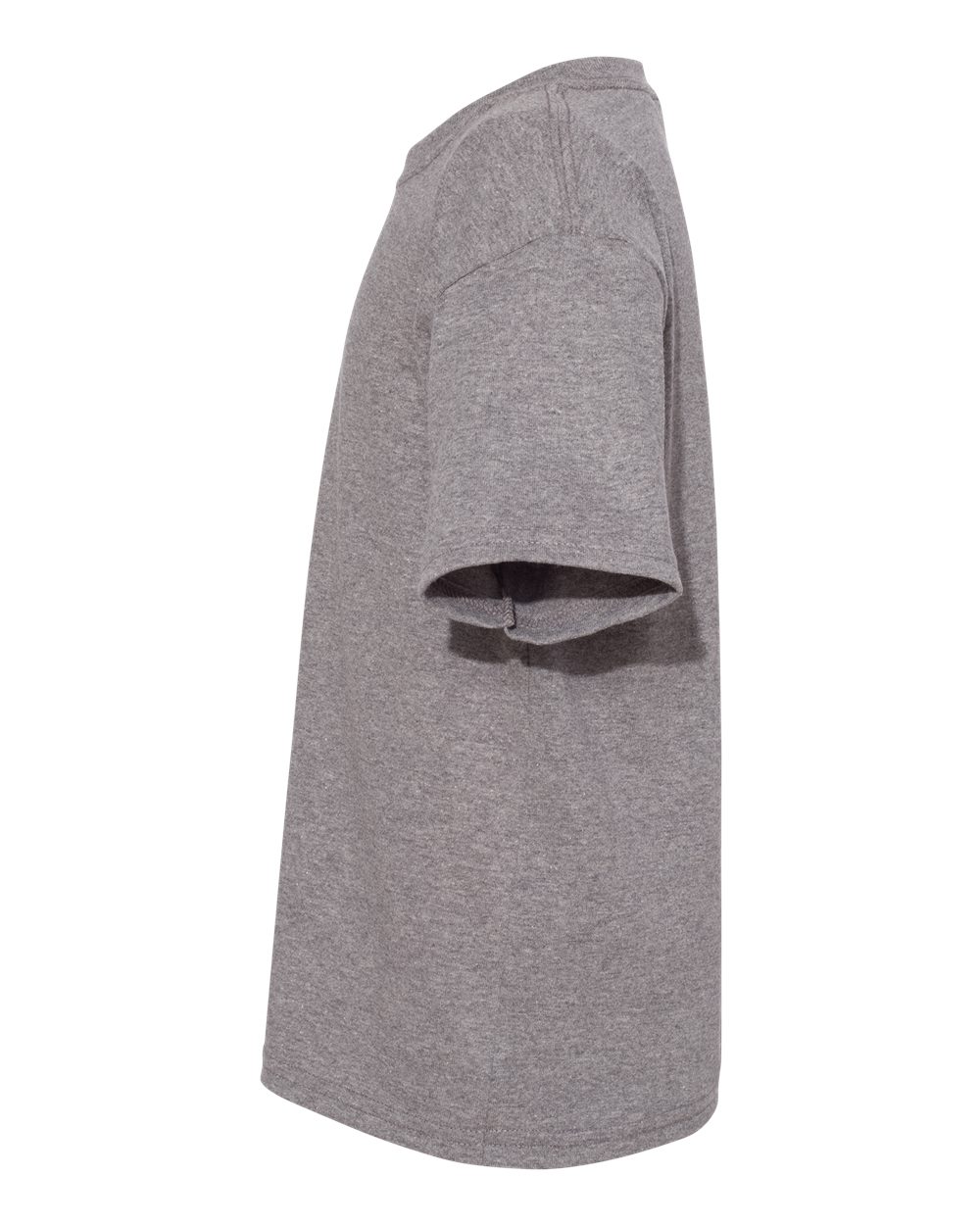 Left View of Oxford Grey Ecosmart™ Youth T-Shirt - 5370