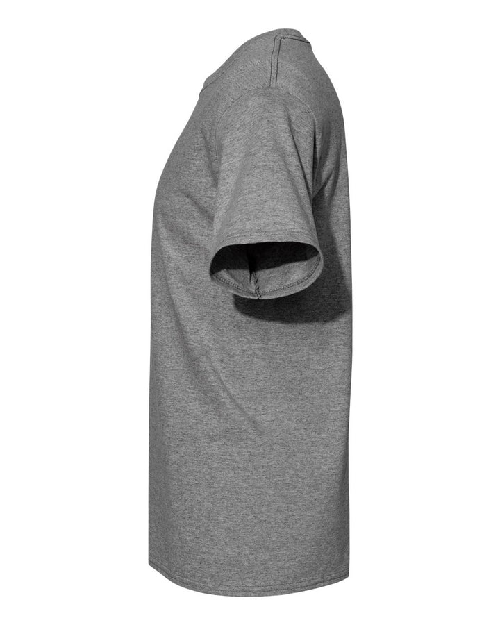 Left View of Oxford Grey Essential-T T-Shirt - 5280