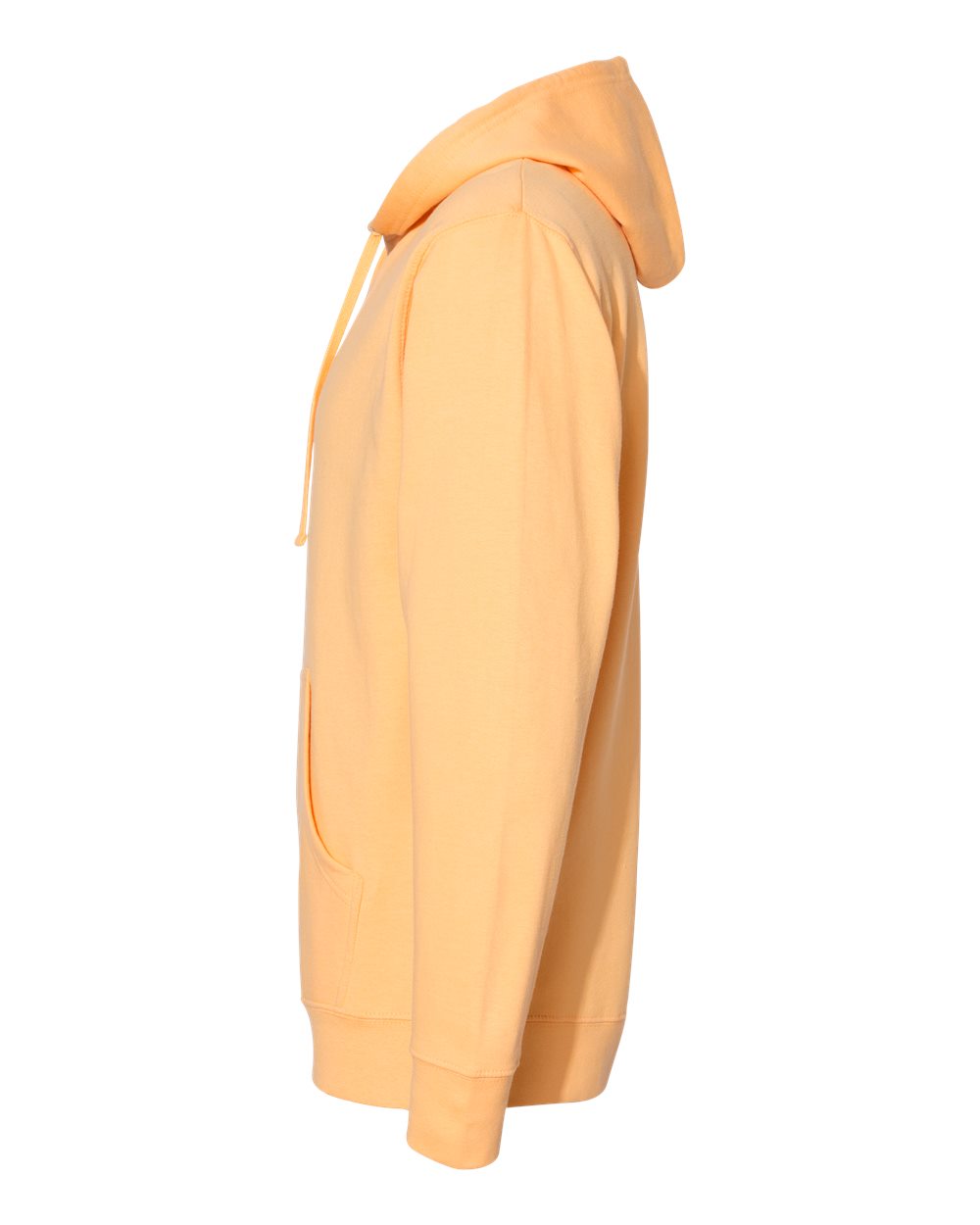 Left View of Peach Midweight Hooded Sweatshirt - SS4500