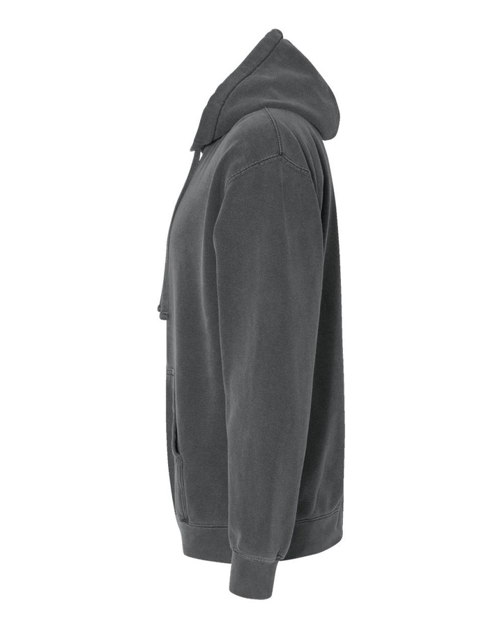 Left View of Pepper Garment-Dyed Hooded Sweatshirt - 1567