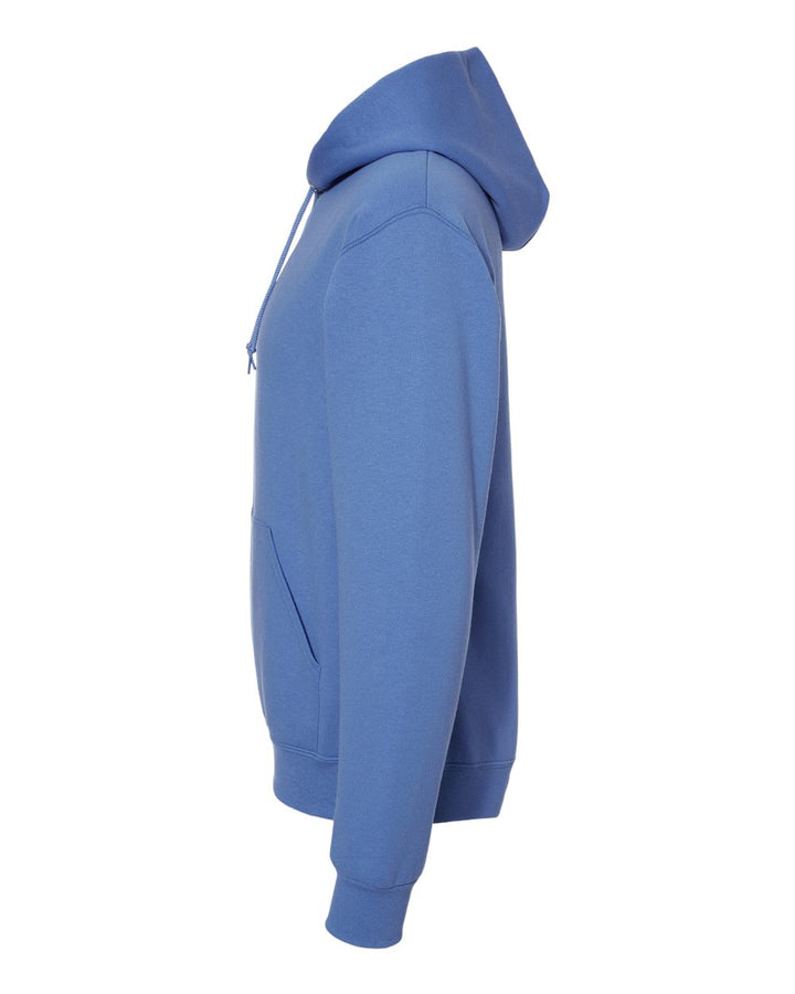 Left View of Periwinkle Blue NuBlend® Hooded Sweatshirt - 996MR