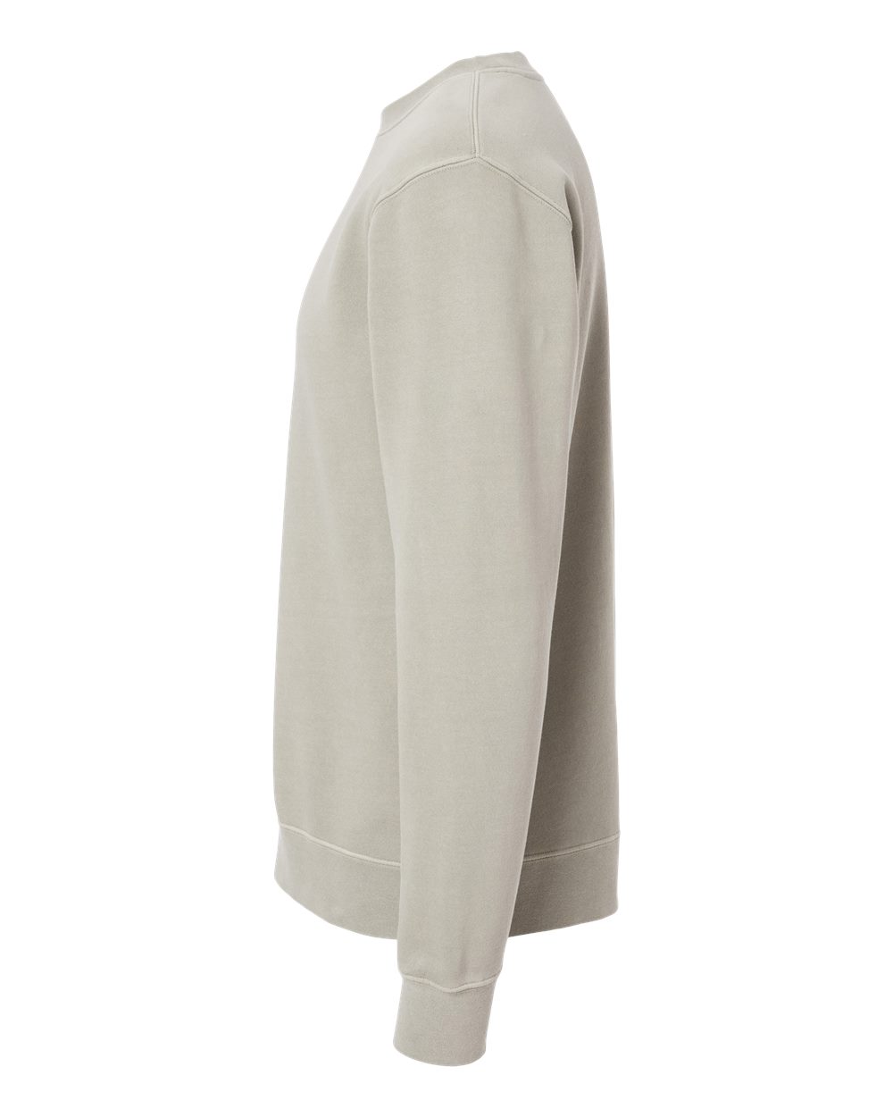 Left View of Pigment Cement Midweight Pigment-Dyed Crewneck Sweatshirt - PRM3500