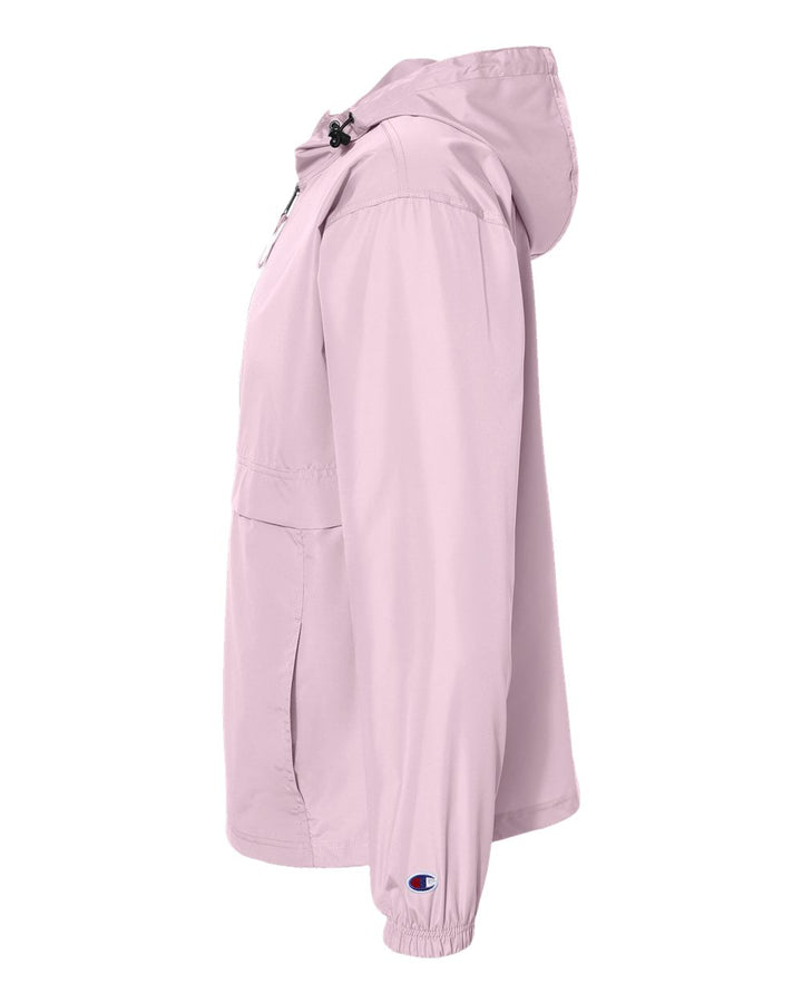 Left View of Pink Candy Packable Anorak Jacket - CO200