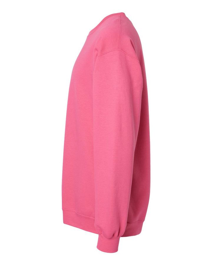 Left View of Pink Lemonade Softstyle® Midweight Crewneck Sweatshirt - SF000