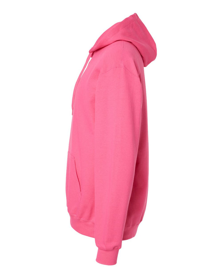 Left View of Pink Lemonade Softstyle® Midweight Hooded Sweatshirt - SF500