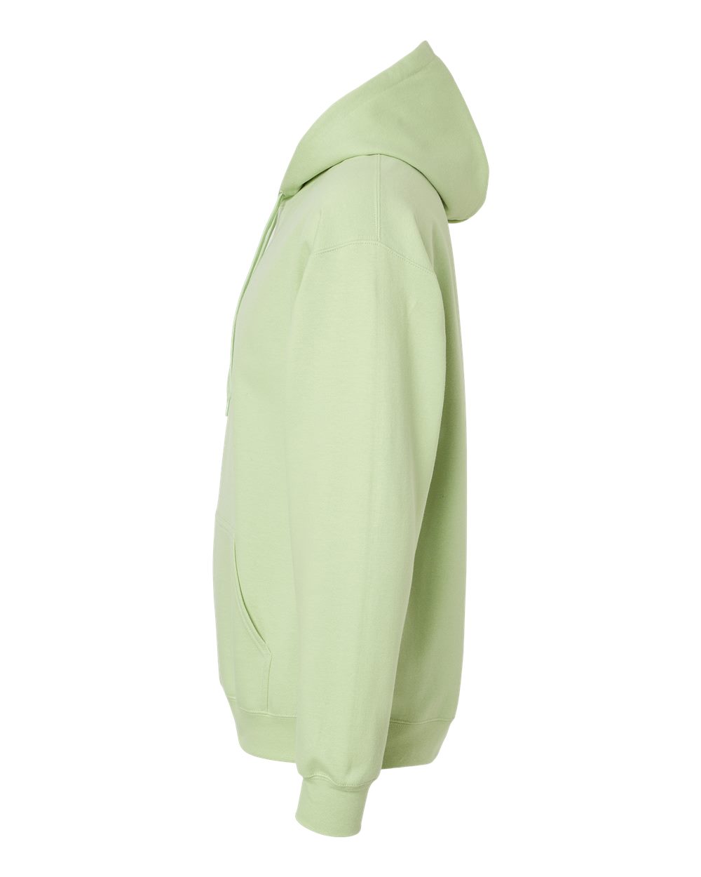 Left View of Pistachio Softstyle® Midweight Hooded Sweatshirt - SF500