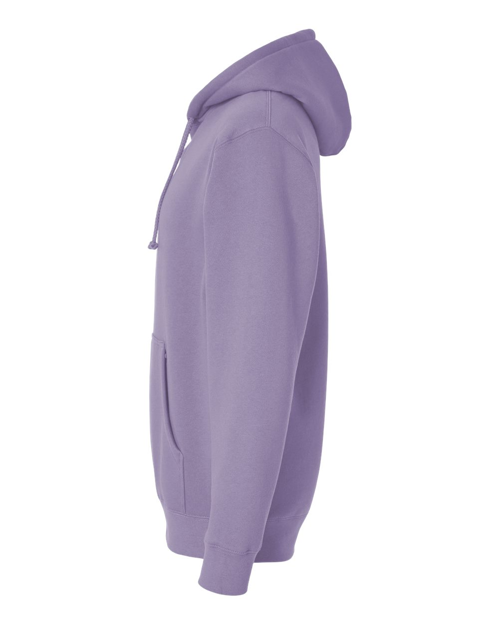 Left View of Plum Heavyweight Hooded Sweatshirt - IND4000