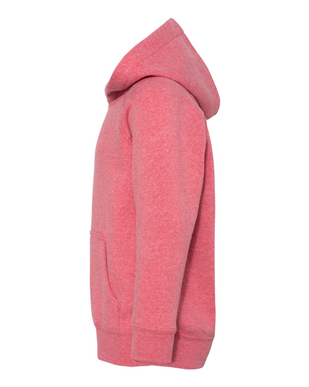 Left View of Pomegranate Toddler Special Blend Hooded Raglan Sweatshirt - PRM10TSB