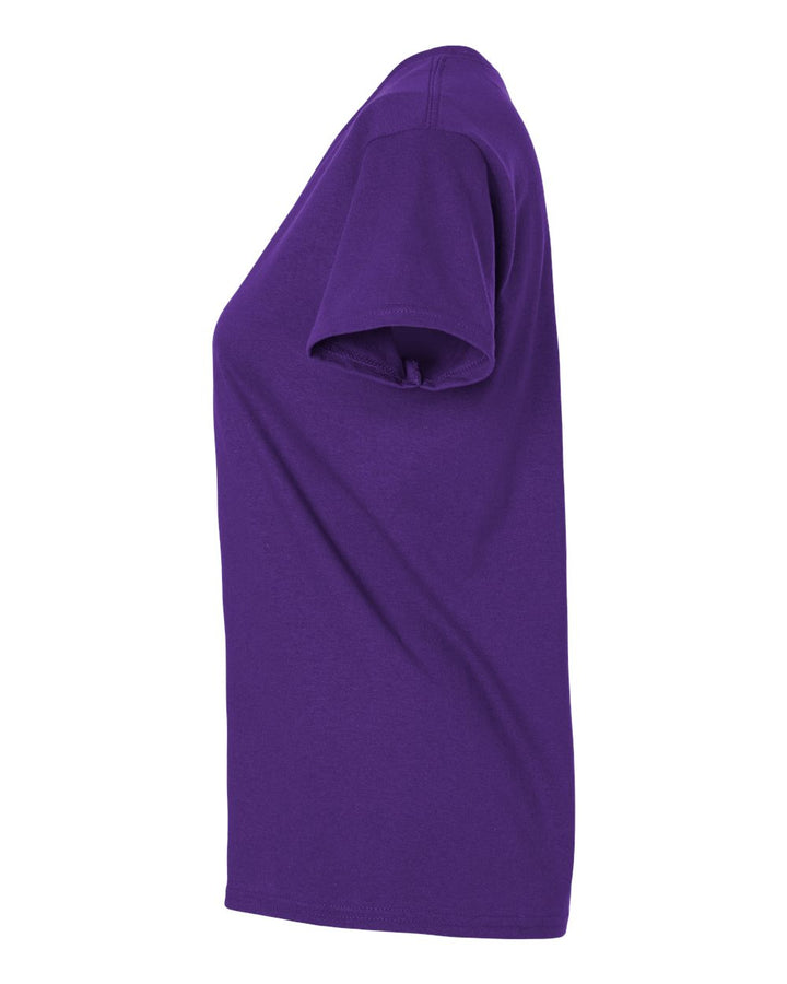Left View of Purple Ultra Cotton® Women’s T-Shirt - 2000L