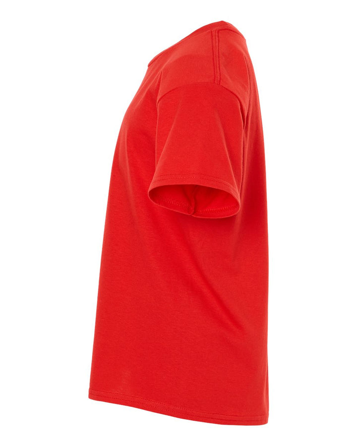 Left View of Red Softstyle® Youth T-Shirt - 64000B