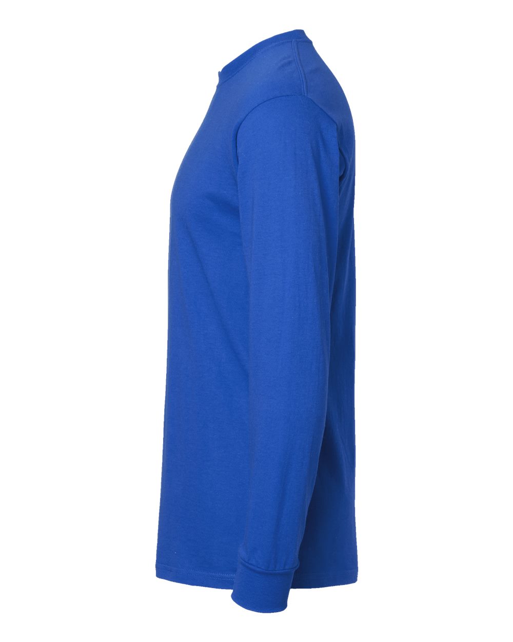 Left View of Royal Gold Soft Touch Long Sleeve T-Shirt - 4820