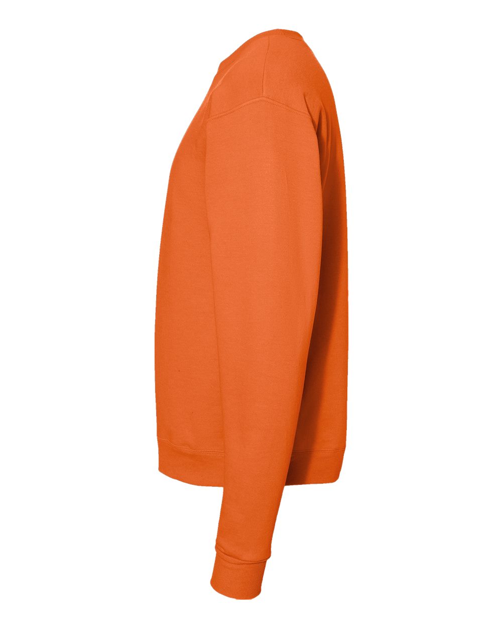 Left View of Safety Orange Ecosmart® Crewneck Sweatshirt - P160