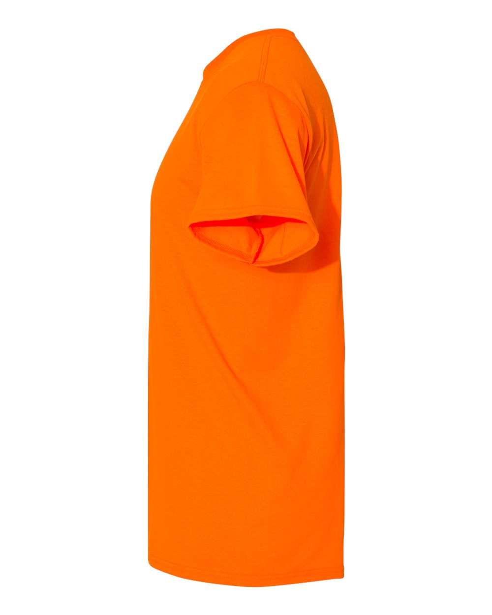 Left View of Safety Orange Heavy Cotton™ Youth T-Shirt - 5000B