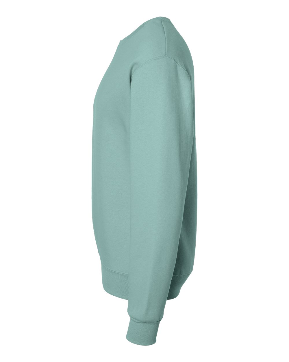 Left View of Sage NuBlend® Crewneck Sweatshirt - 562MR