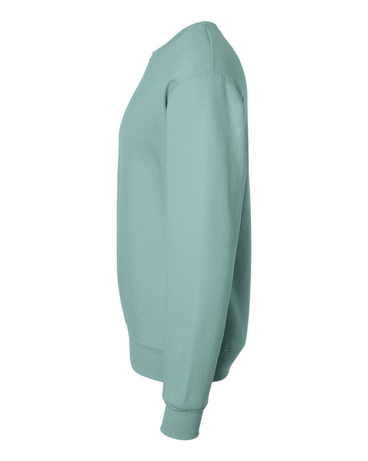 Left View of Sage NuBlend® Crewneck Sweatshirt - 562MR