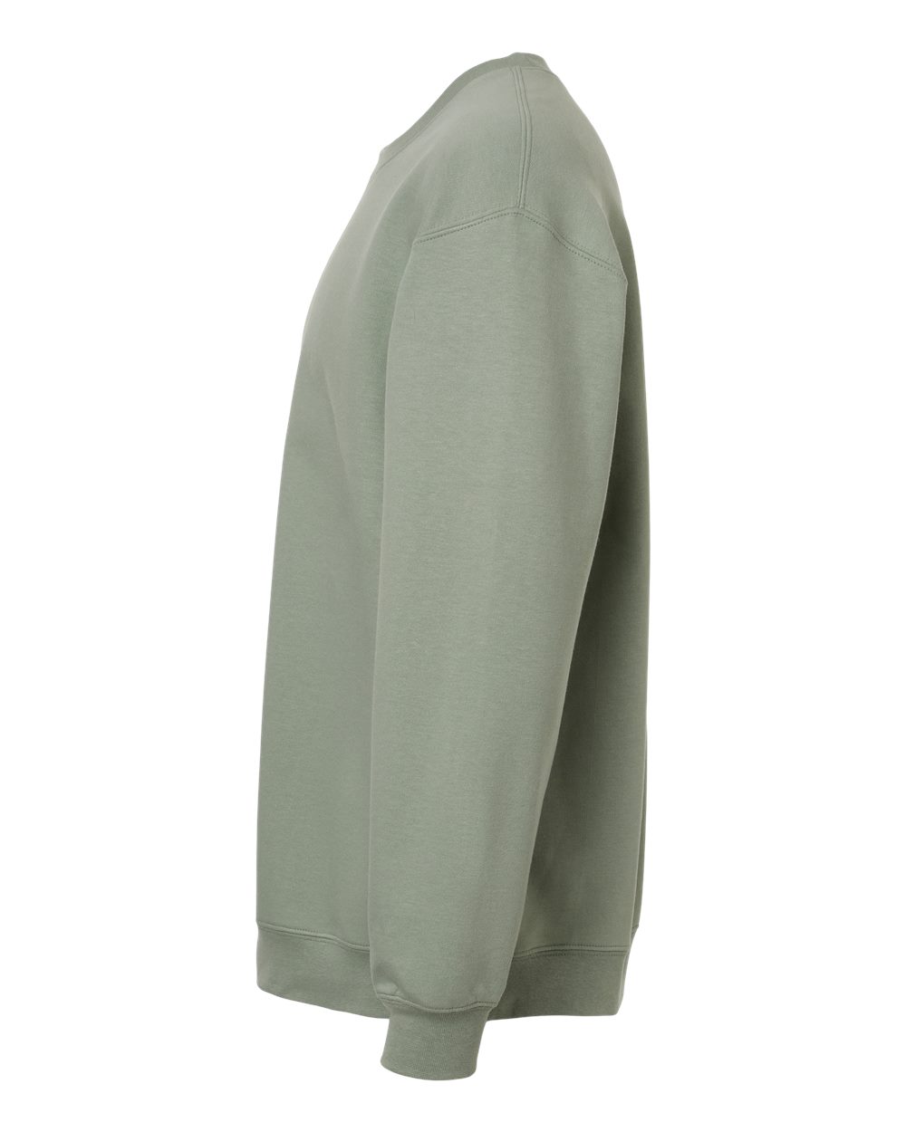 Left View of Sage Softstyle® Midweight Crewneck Sweatshirt - SF000