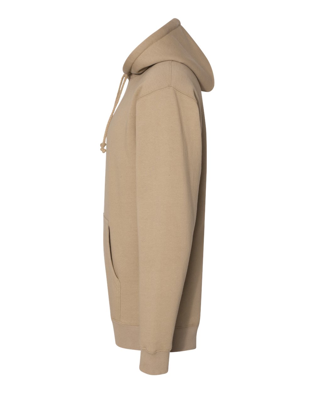 Left View of Sandstone Heavyweight Hooded Sweatshirt - IND4000