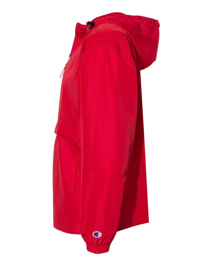 Left View of Scarlet Packable Anorak Jacket - CO200