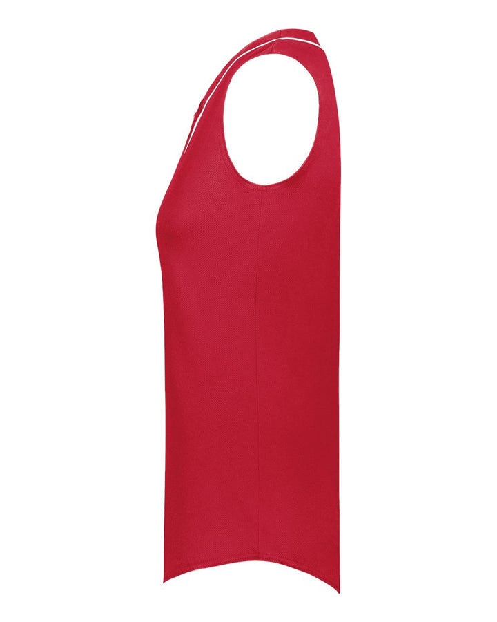Left View of Scarlet/ White Women's Cutter Jersey - 6913