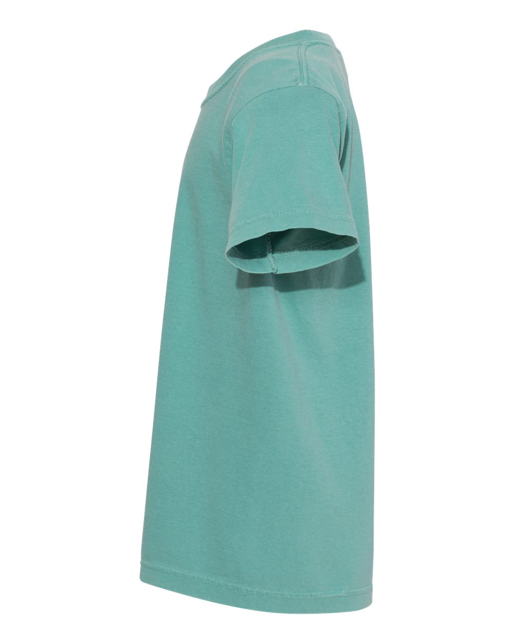 Left View of Seafoam Garment-Dyed Youth Heavyweight T-Shirt - 9018