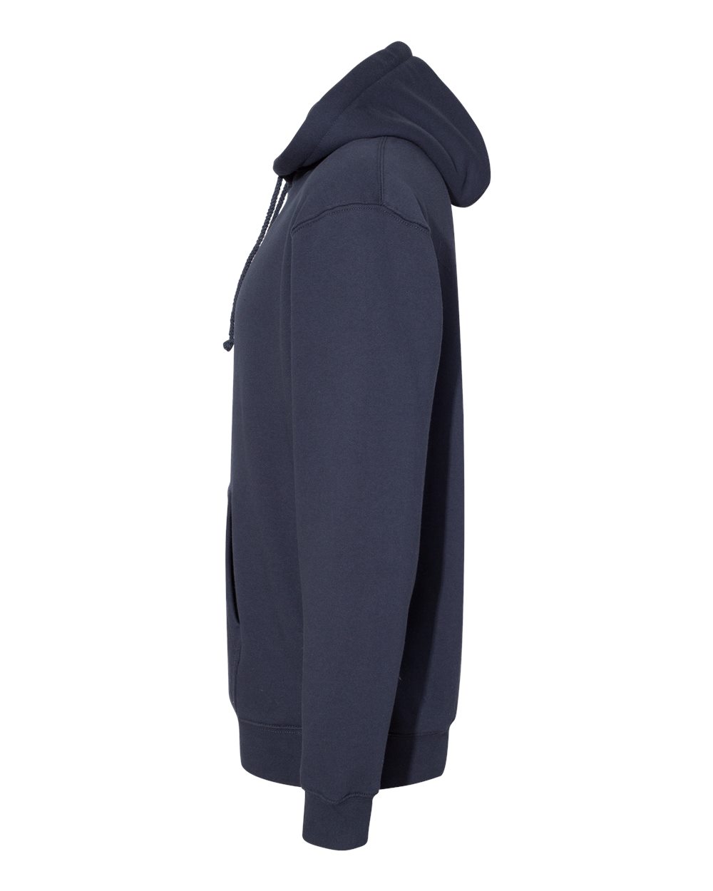 Left View of Slate Blue Heavyweight Hooded Sweatshirt - IND4000