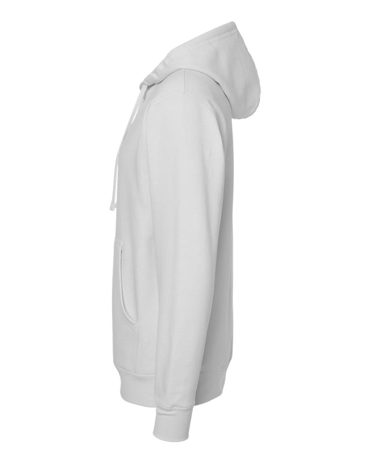 Left View of Smoke Midweight Hooded Sweatshirt - SS4500