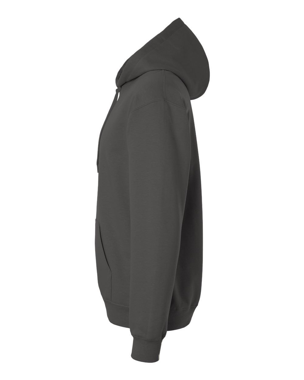Left View of Smoke Softstyle® Midweight Hooded Sweatshirt - SF500