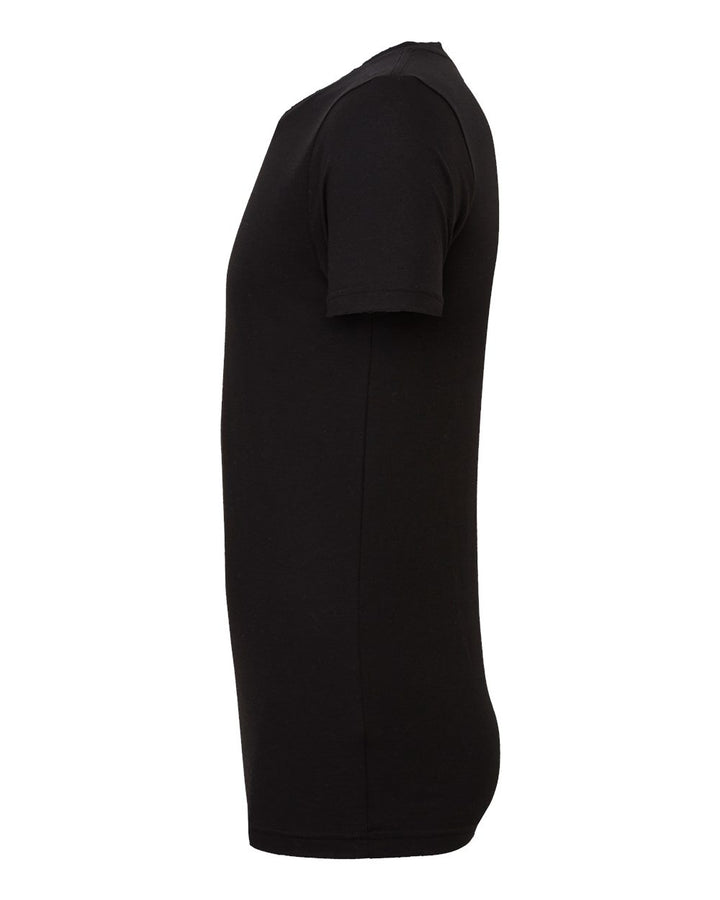 Left View of Solid Black Blend CVC Jersey Tee - 3001CVC