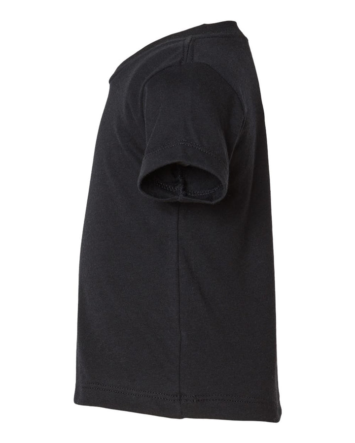 Left View of Solid Black Triblend Infant Triblend Tee - 3413B