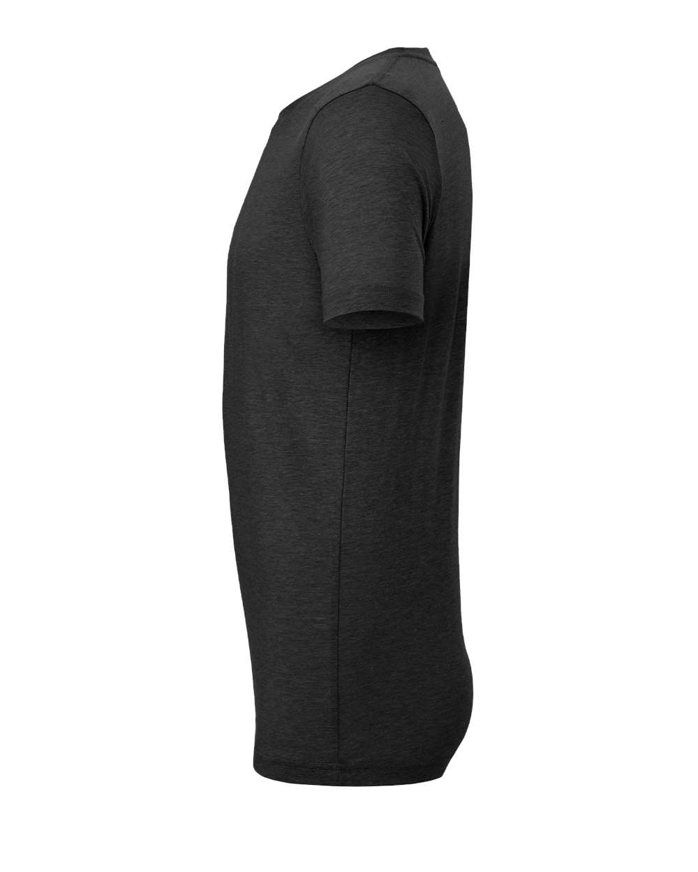 Left View of Solid Dark Grey Triblend Triblend Tee - 3413
