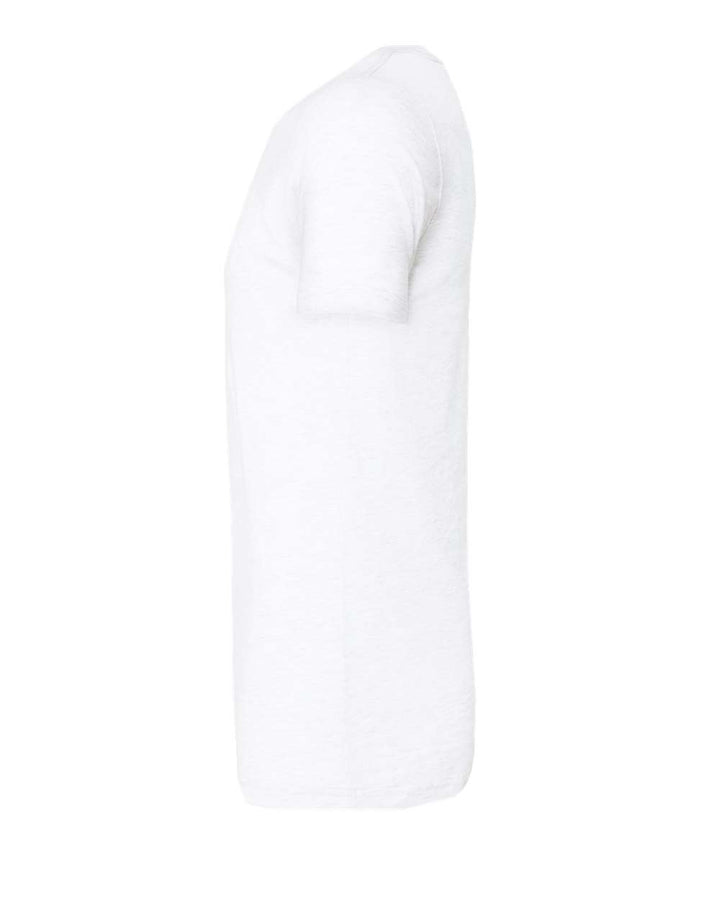 Left View of Solid White Triblend Triblend Tee - 3413