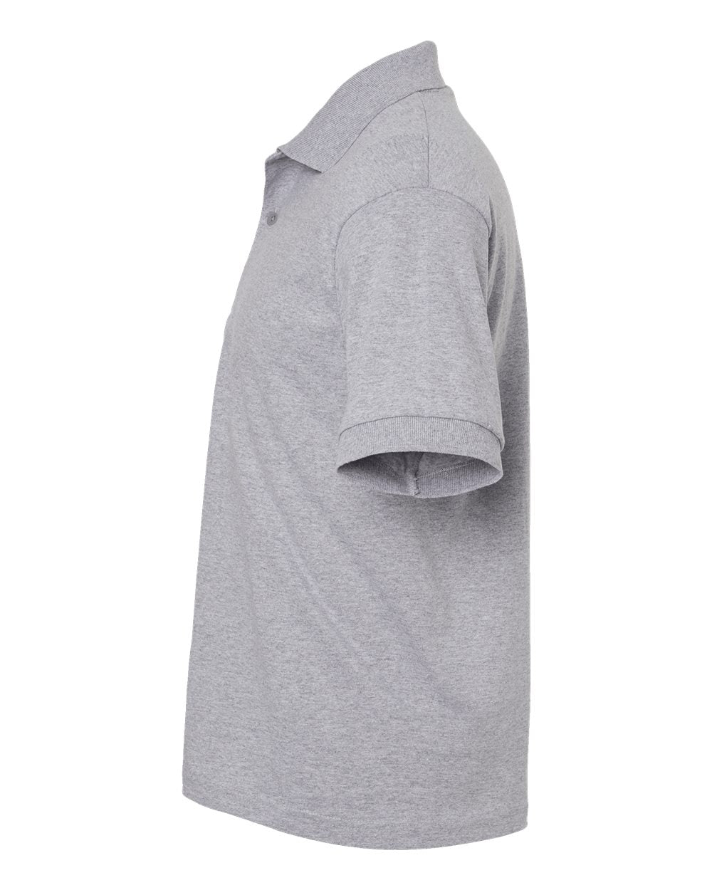 Left View of Sport Grey DryBlend® Youth Jersey Polo - 8800B