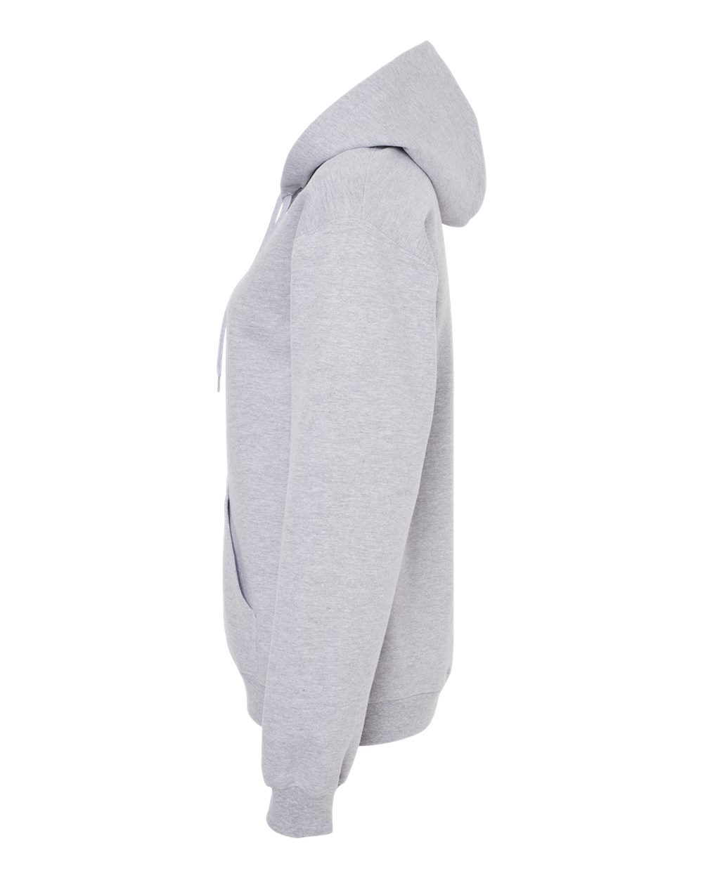 Left View of Sport Grey Softstyle® Midweight Hooded Sweatshirt - SF500