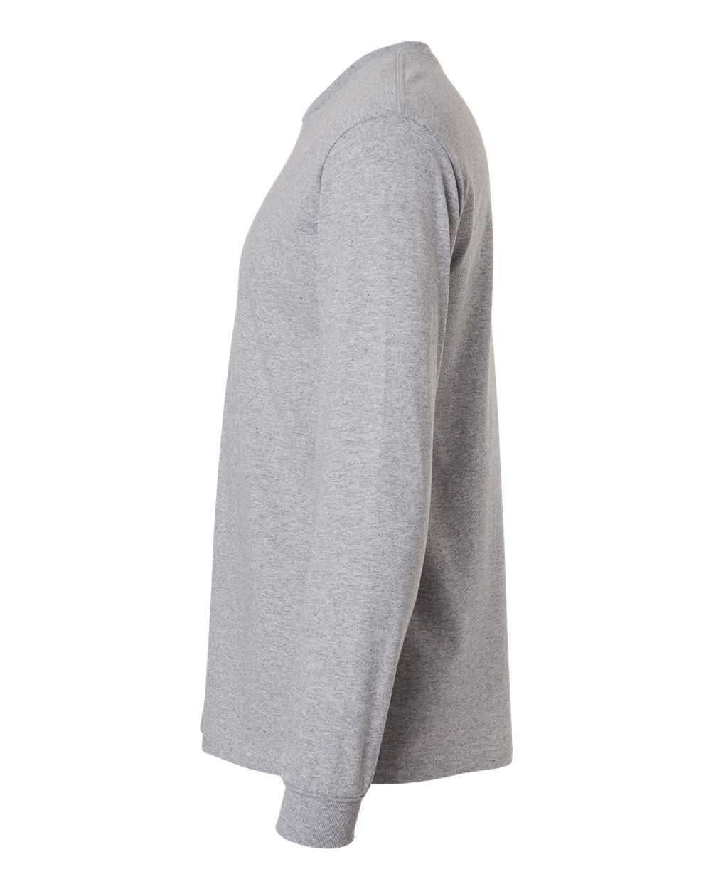 Left View of Sport Grey Ultra Cotton® Long Sleeve T-Shirt - 2400