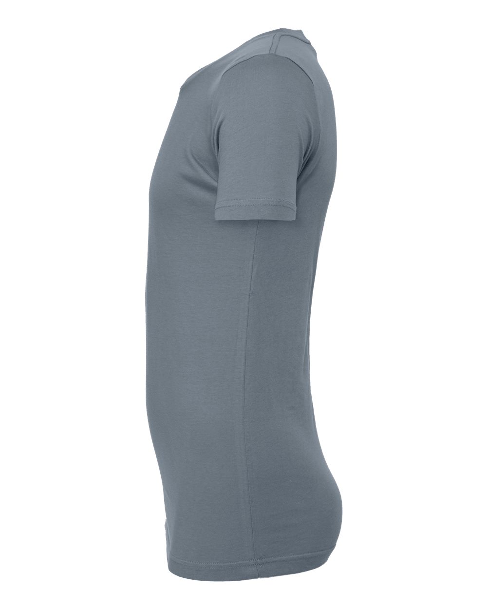 Left View of Steel Blue Jersey Tee - 3001