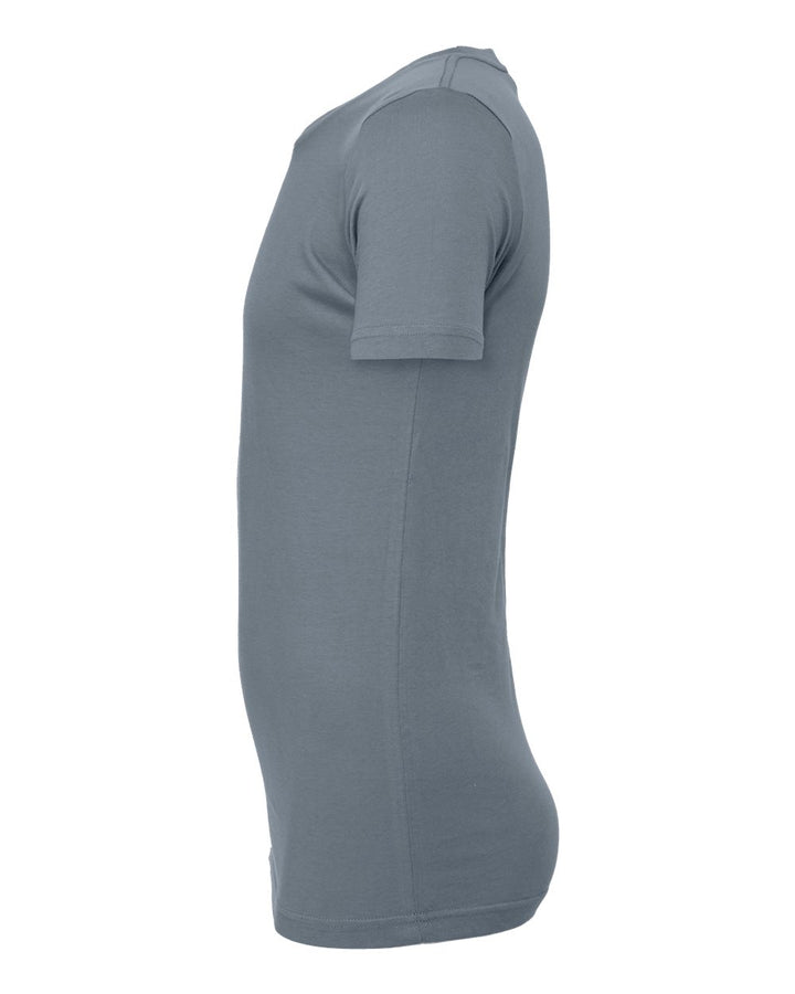 Left View of Steel Blue Jersey Tee - 3001