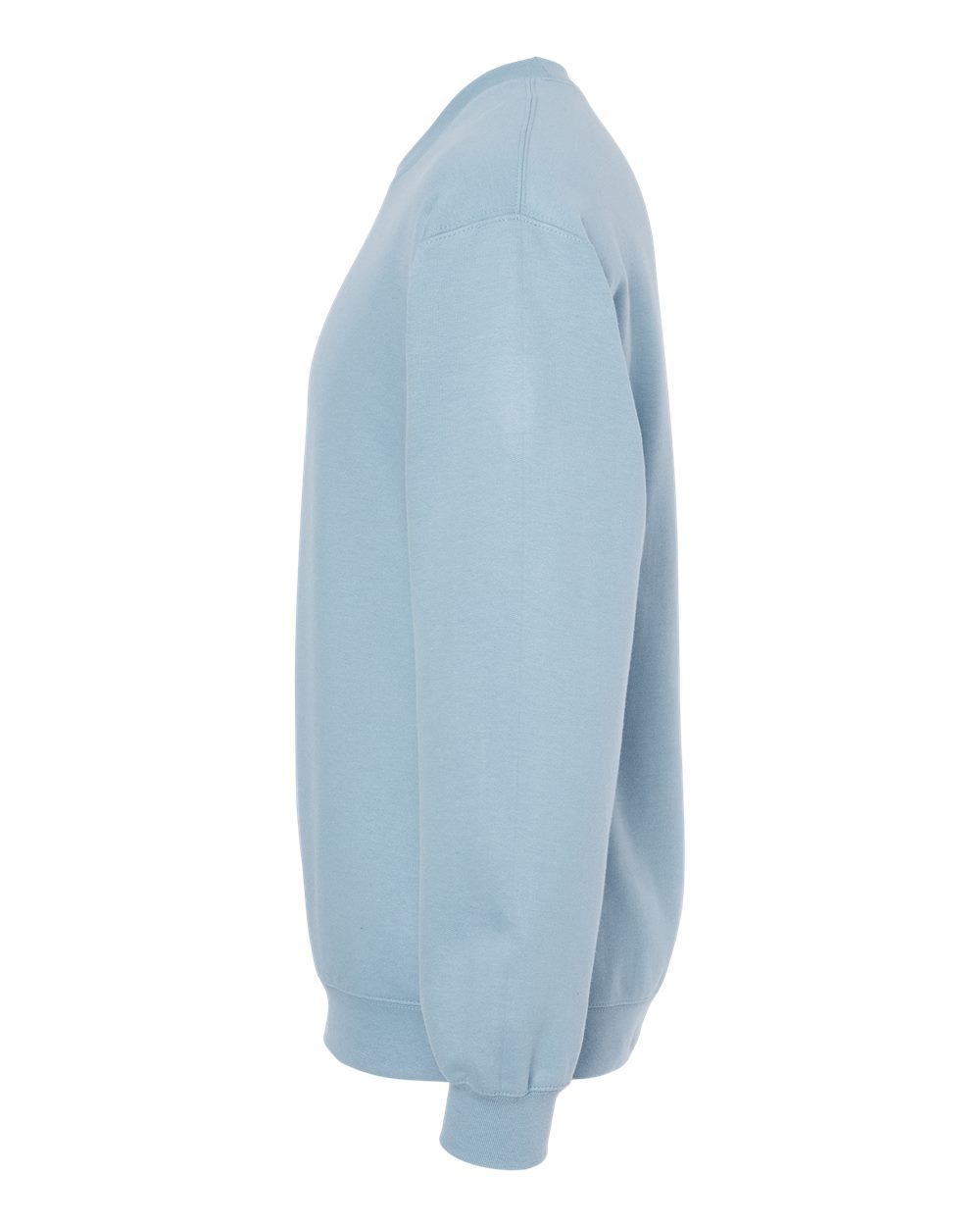 Left View of Stone Blue Softstyle® Midweight Crewneck Sweatshirt - SF000