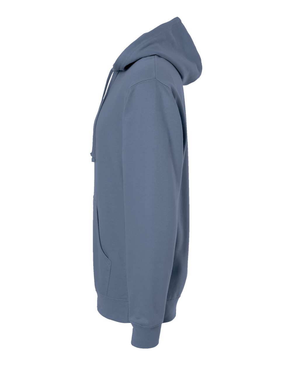Left View of Storm Blue Midweight Hooded Sweatshirt - SS4500