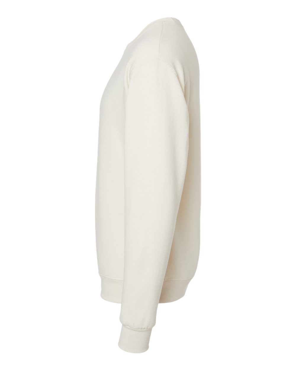 Left View of Sweet Cream Heather NuBlend® Crewneck Sweatshirt - 562MR
