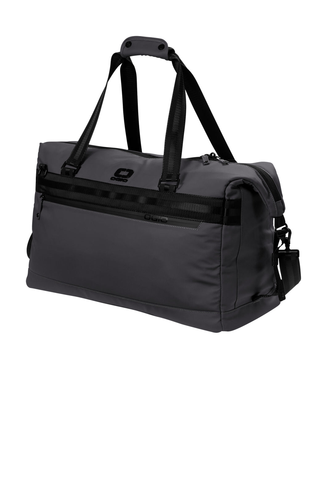 Left View of TarmacGrey OGIO Commuter Duffel . 411098