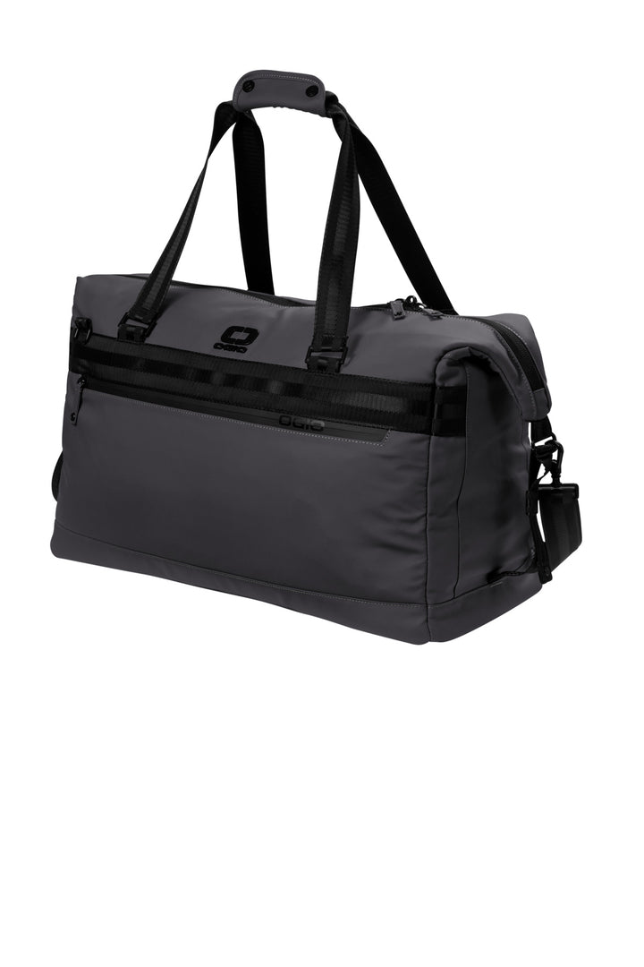 Left View of TarmacGrey OGIO Commuter Duffel . 411098