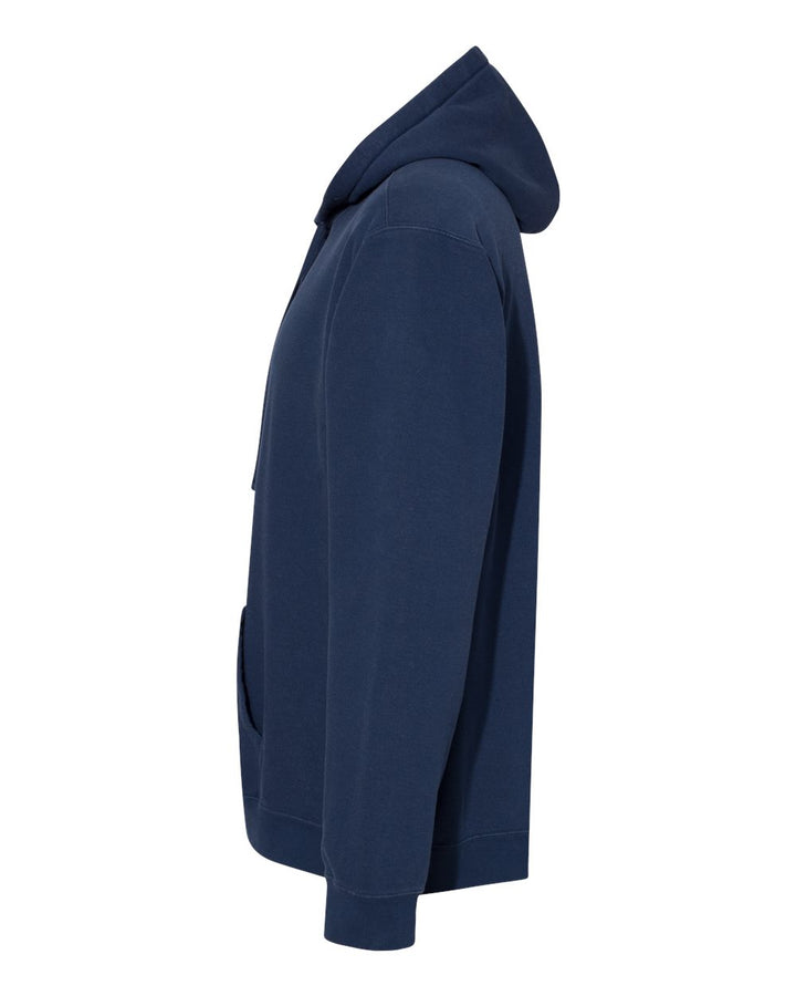 Left View of True Navy Garment-Dyed Hooded Sweatshirt - 1567
