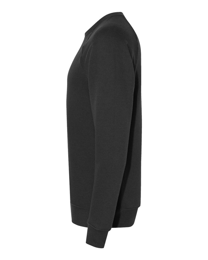 Left View of Vintage Black Sponge Fleece Raglan Crewneck Sweatshirt - 3901