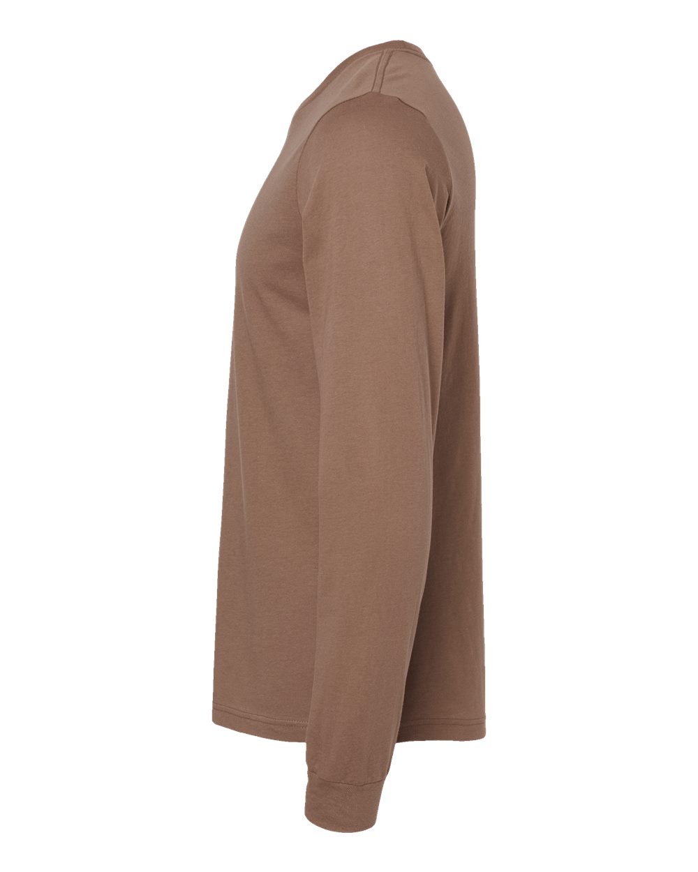 Left View of Vintage Brown Jersey Long Sleeve Tee - 3501