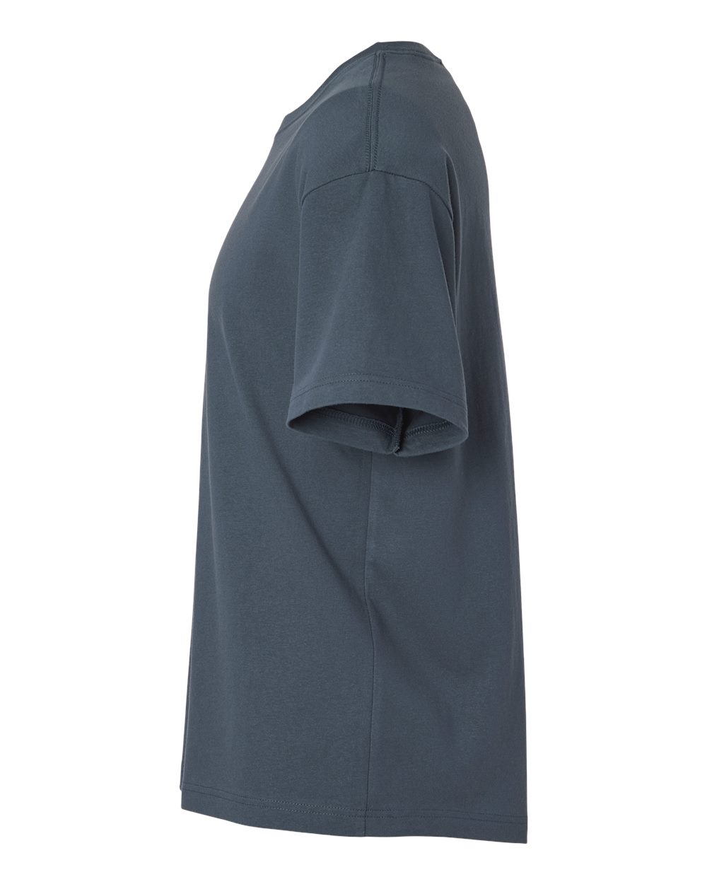 Left View of Vintage Navy 6 oz. Heavyweight Tee - 3010